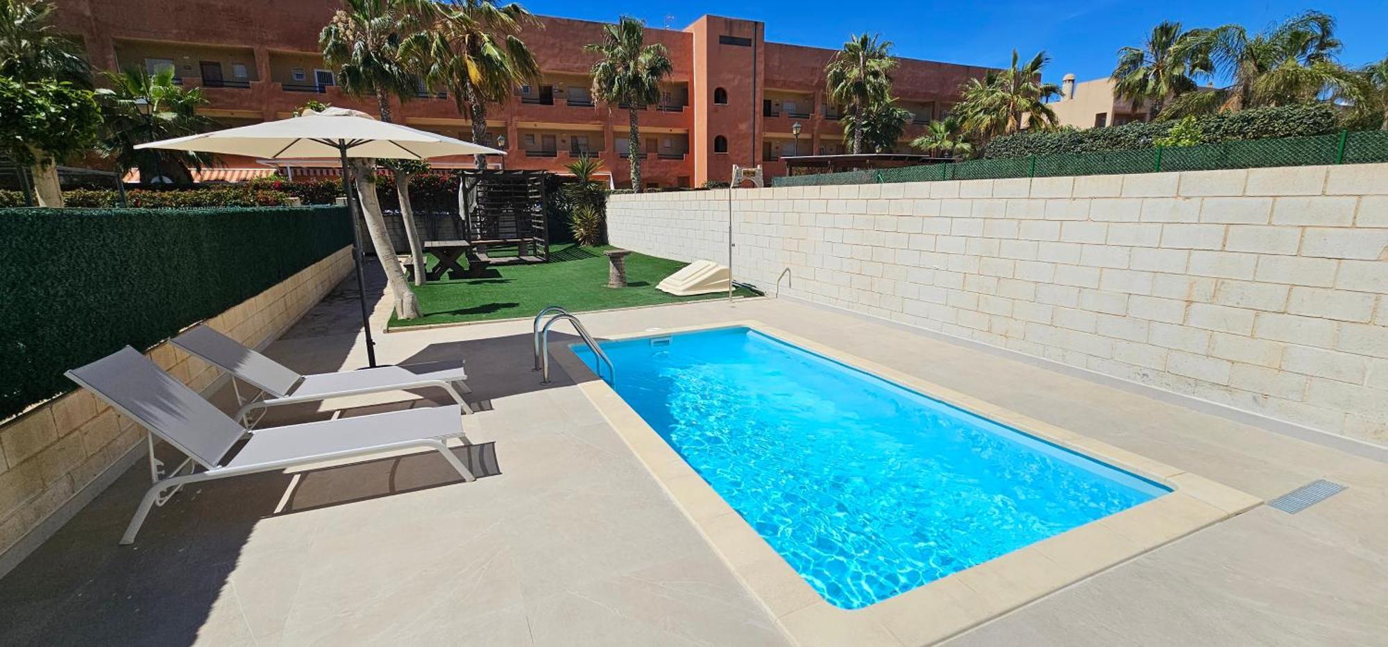 Homes Of Spain, Apartamentos Paraiso Vera Playa, Fatu Hiva, Bajo A Con Piscina Privada En Jardin Privado, Primera Linea De Playa, Wifi المظهر الخارجي الصورة